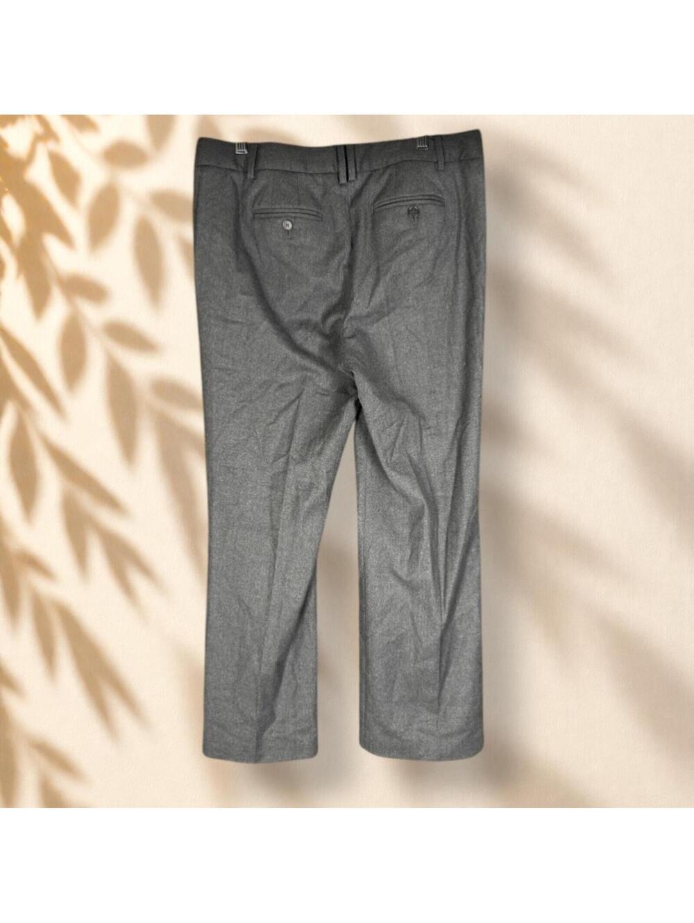 Talbots Dress Pants Women 10P Petite Gray High Rise Pleated Wool Lined Straight - Picture 2 of 8